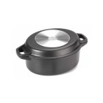 casseruola ovale induzione con coperchio bistecchiera Roch Guss