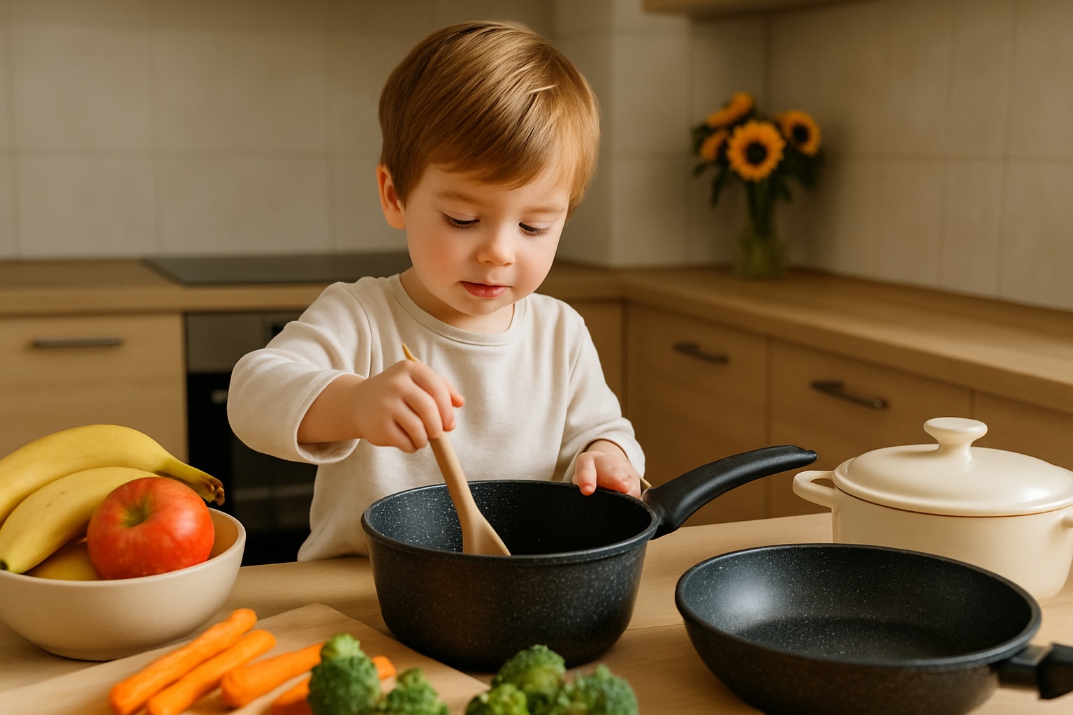 Cucina a misura di bambino: pentole e ricette per i piccoli
